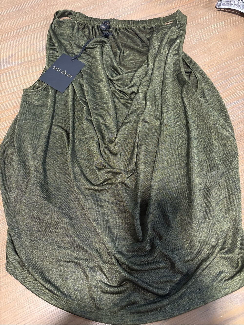 Old Navy Olive Draped Cowl Neck Tank
